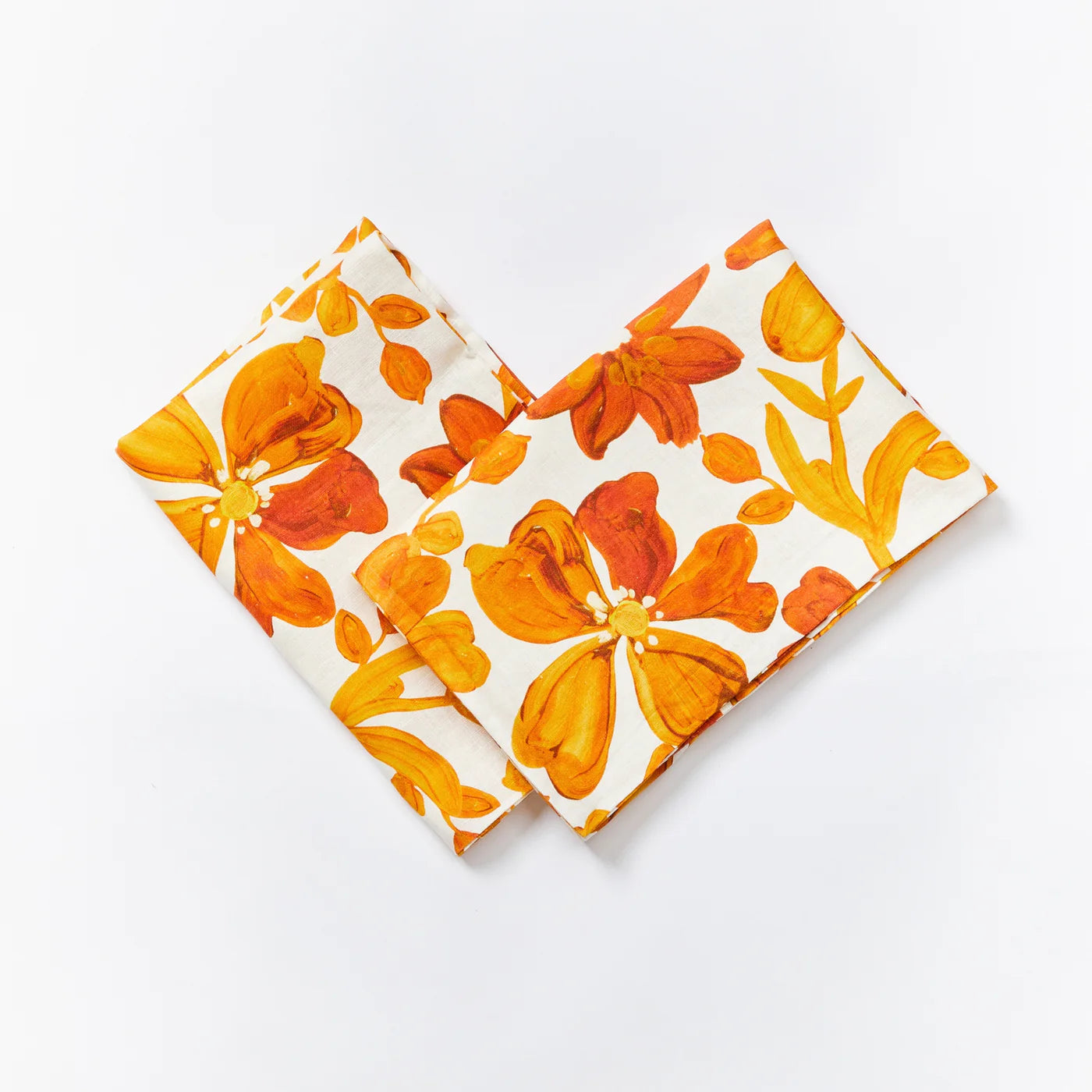 Small Dogwood Rust Pillowcases - Set of Two