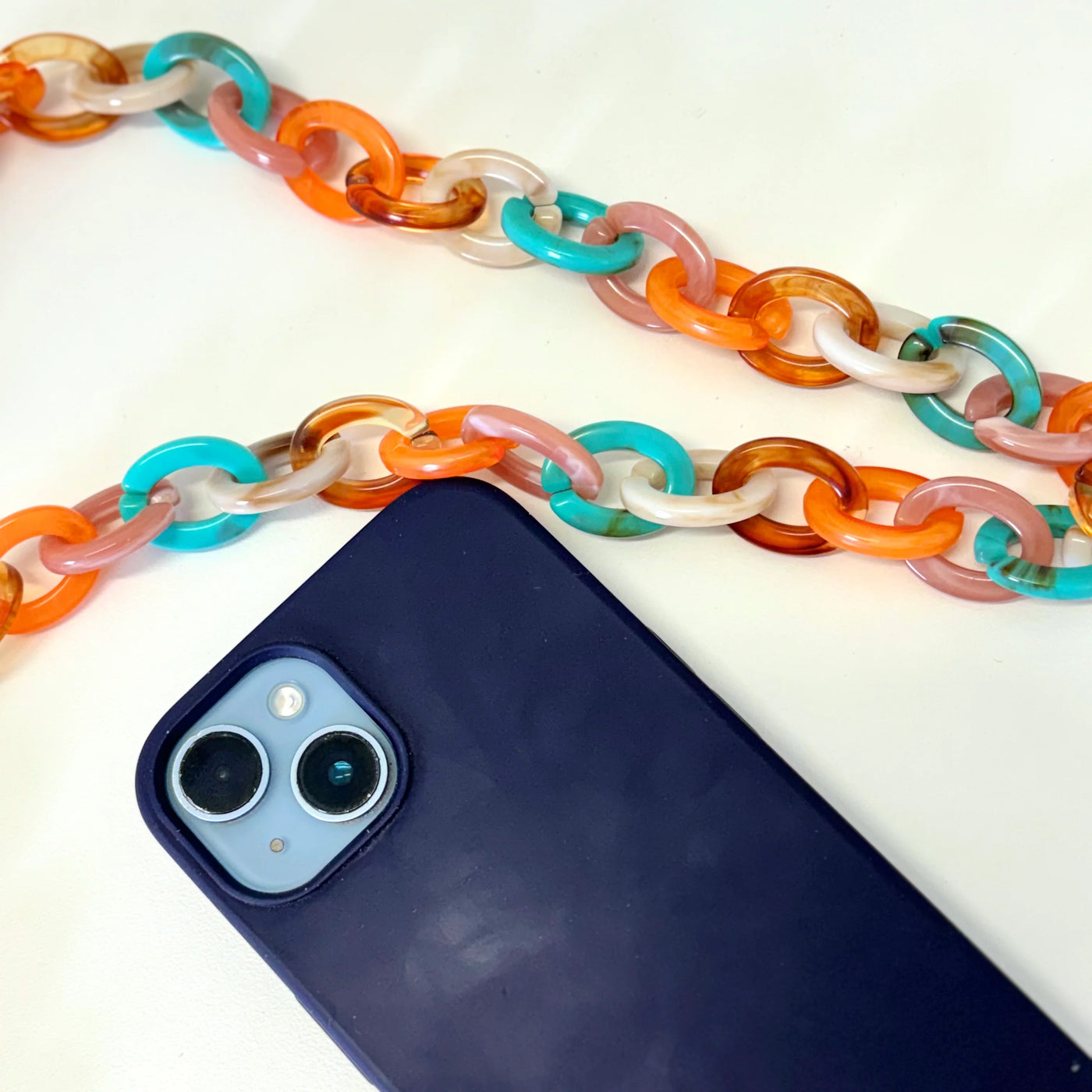 Turquoise Mix Chain - Cross Body Phone Chain