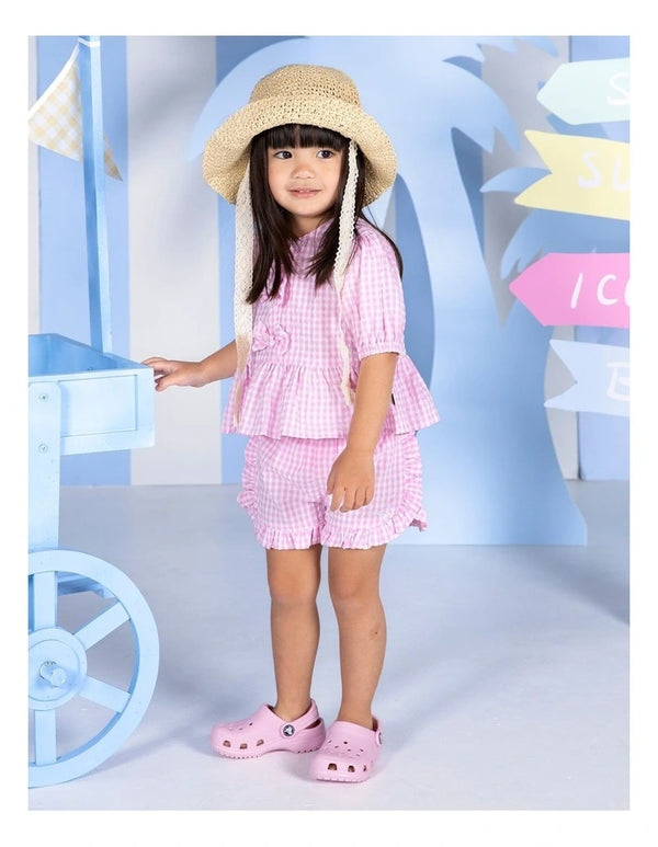 animal-crackers-checkered-short-pink