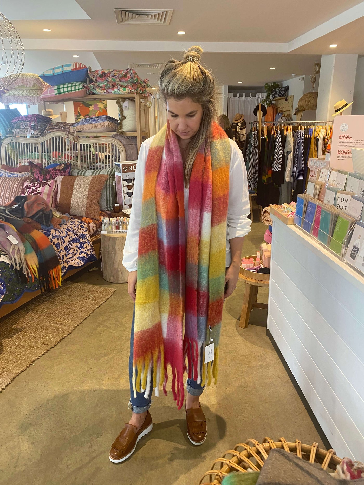 Aspen Winter Scarf - Tangerine Mix