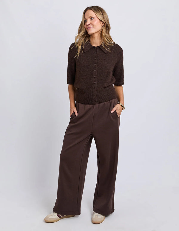 Fernie Button Knit - Coffee Bean