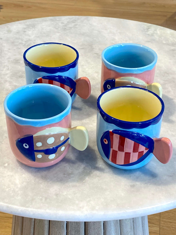 Willy Cup - Stripe Fish Blue