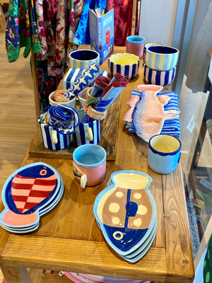 Willy Plate - Yellow/Blue Spots