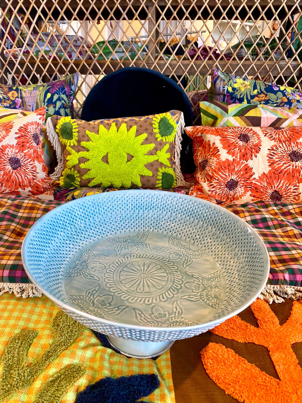 Footed Tray - Light Blue