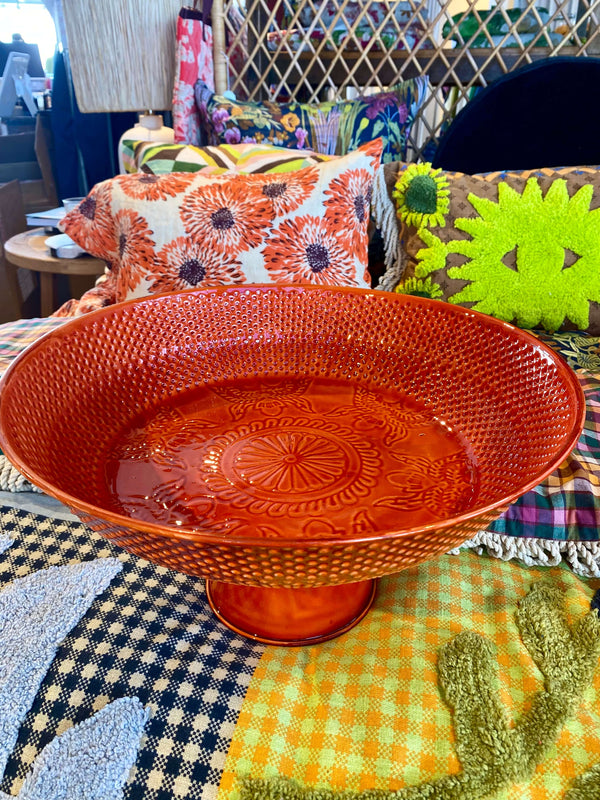 Footed Tray - Orange