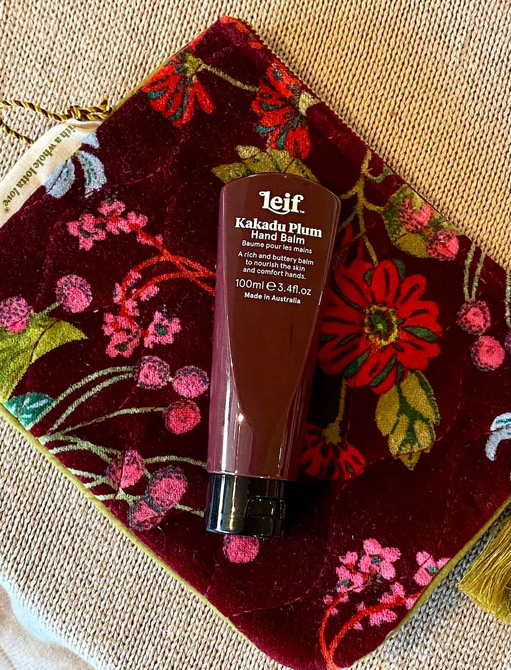 Velvet Pouch + Hand Cream