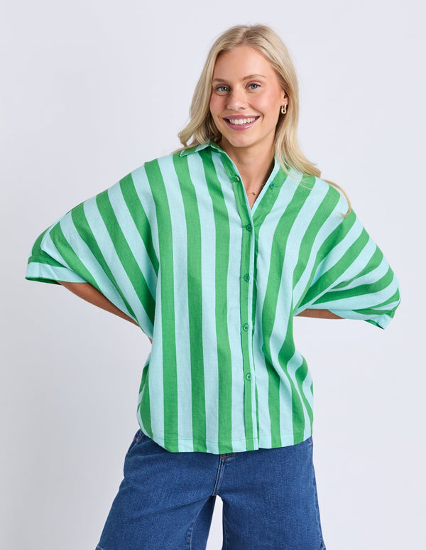 elm-lifestyle-palermo-stripe-shirt-green