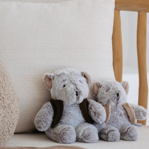 Pillow with mini Alfred Bear and Alfred bear