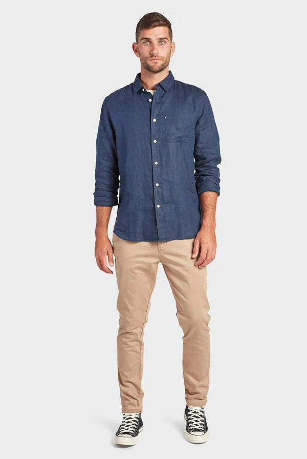 Hampton Longsleeve Shirt - Navy