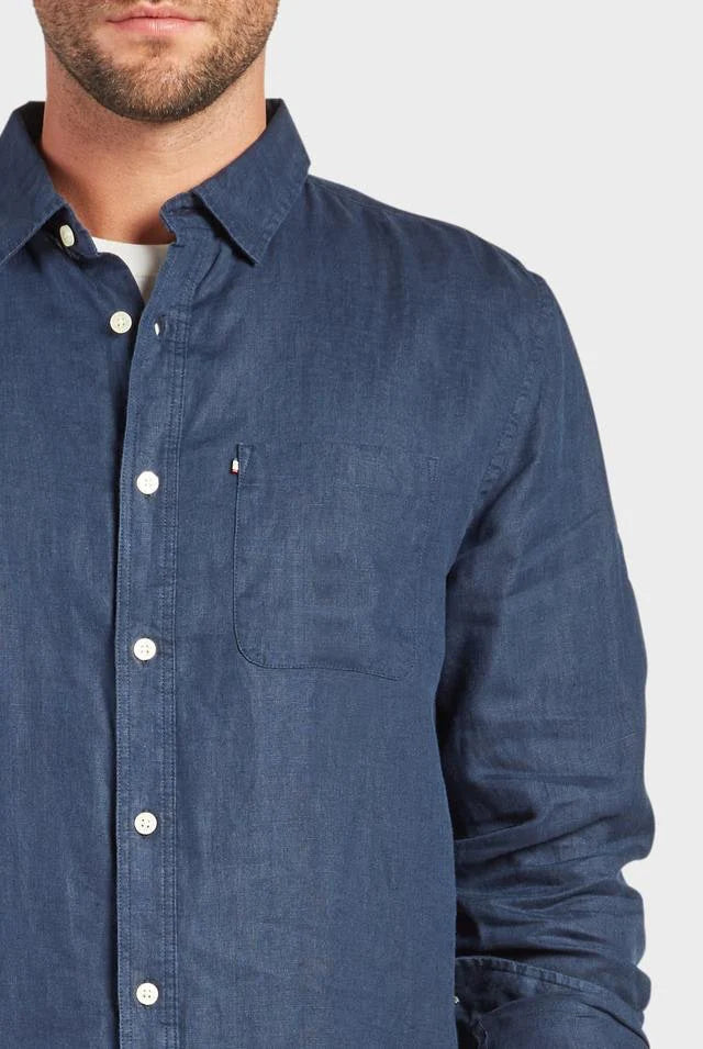 Hampton Longsleeve Shirt - Navy