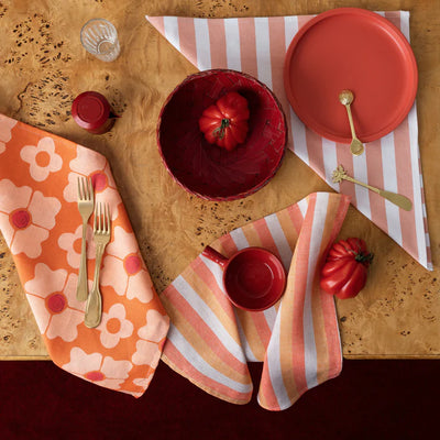 Napkin- Florence Stripe Pink set 6