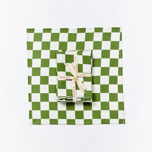 Napkin Small Checkers Thyme set 6