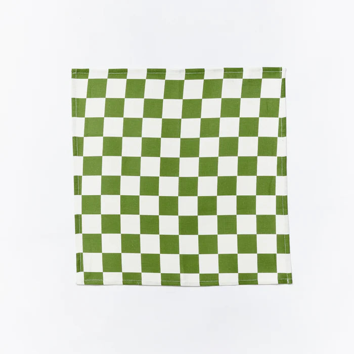 Napkin Small Checkers Thyme set 6