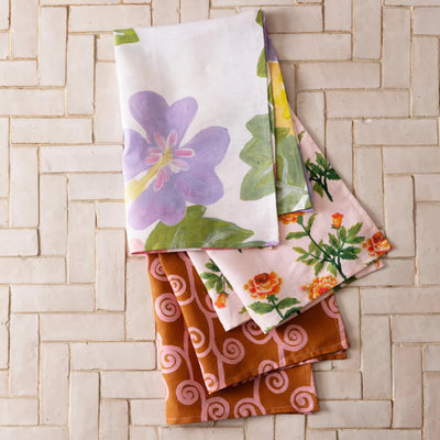 Petite Lani Floral Tea Towel - Pink