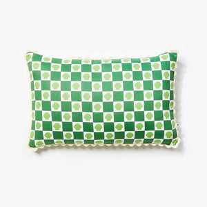 Shell Check Green Cushion 60x40