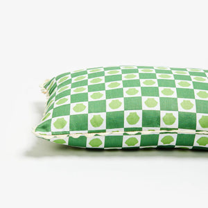 Shell Check Green Cushion 60x40