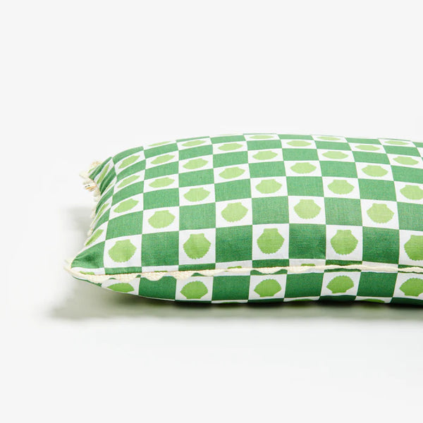 Shell Check Green Cushion 60x40