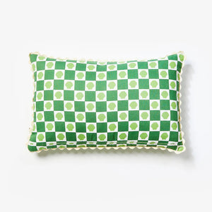Shell Check Green Cushion 60x40