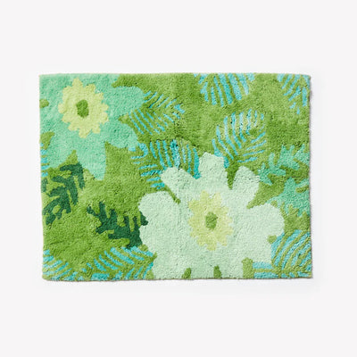 Sunset Floral Bath Mat - Green