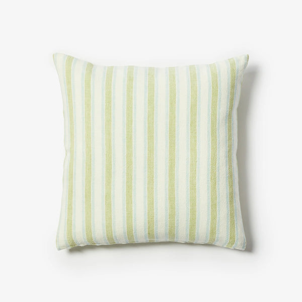 Linear Green 50cm Linen Cushion