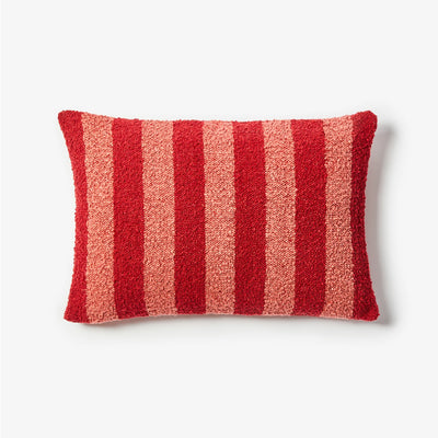 Boucle Stripe Burgundy 60x40cm Cushion