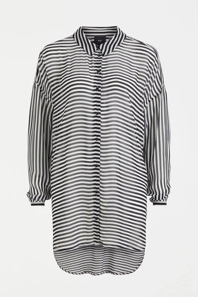 Eir Sheer Shirt - Black White