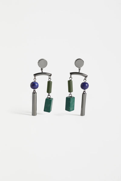 Nell Drop Earring - Gunmetal