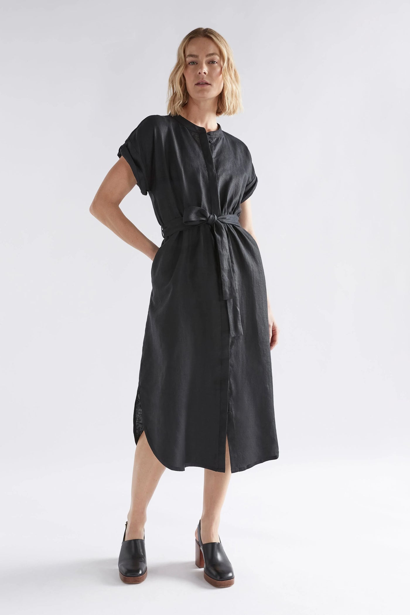 Neza Shirt Dress - Black