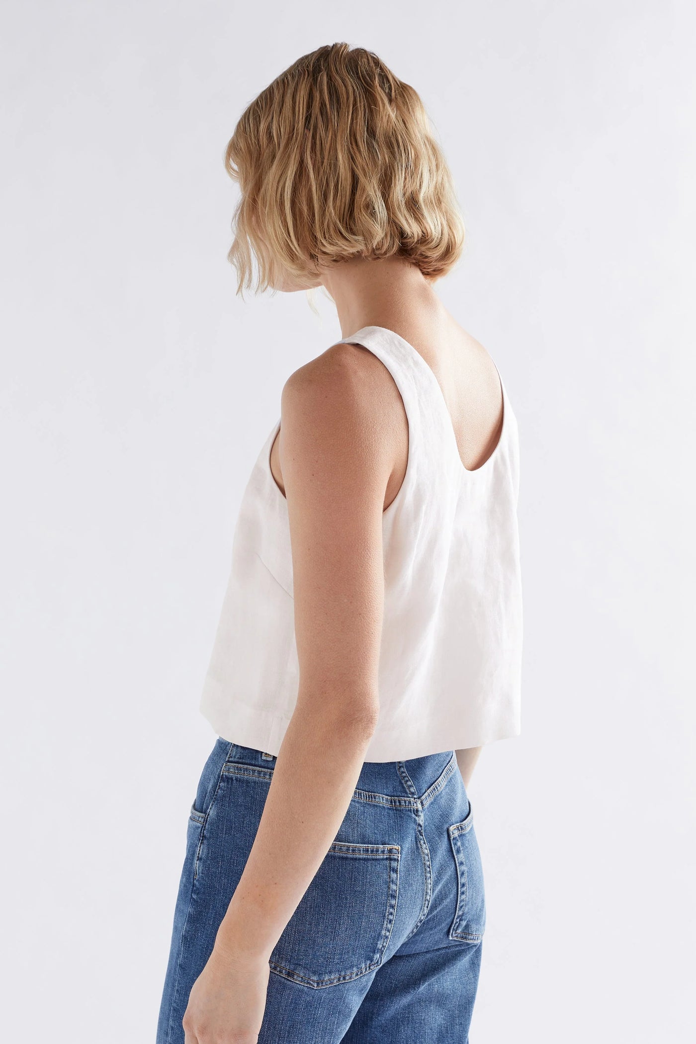 Strom Linen Tank - White