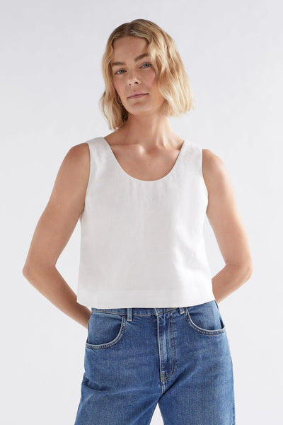 Strom Linen Tank - White