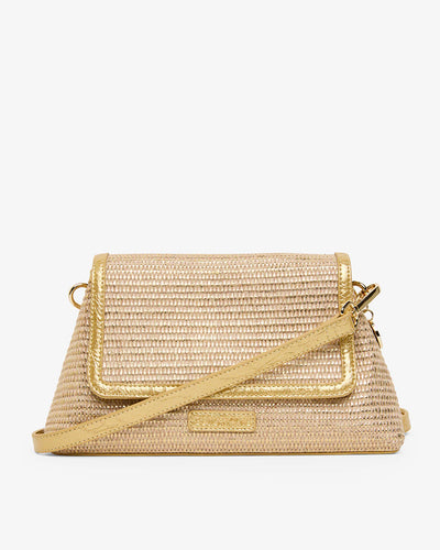 Lugano Crossbody - Gold Weave front view