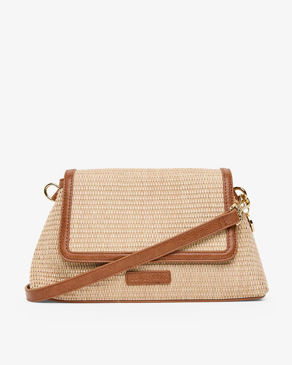 Lugano Crossbody - Tan Weave with thin sling