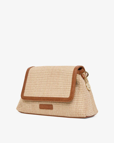 Lugano Crossbody - Tan Weave side view