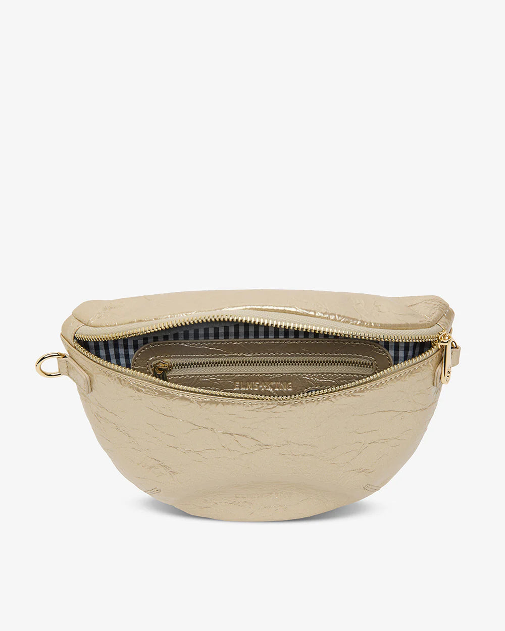 Open Alamo Sling - Light Gold Crinkle front view