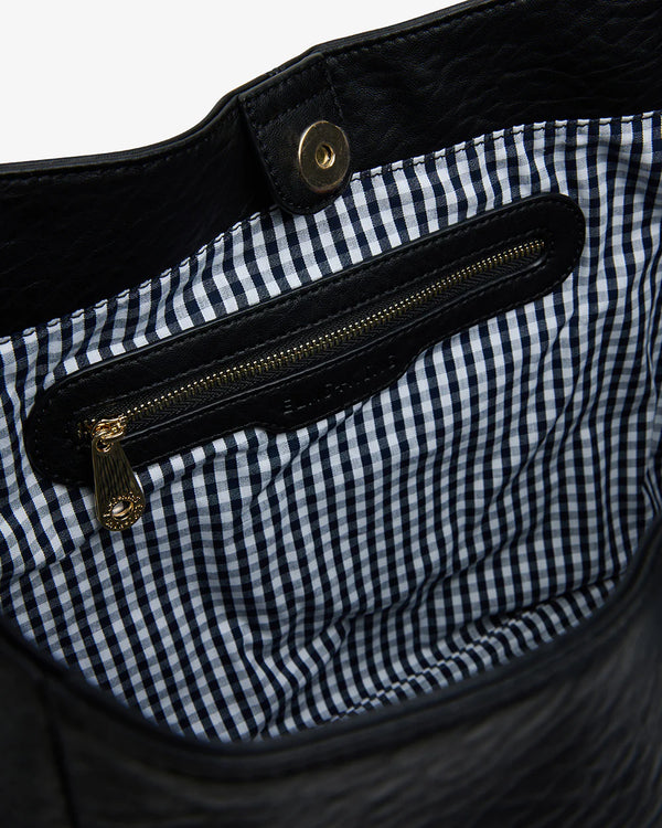 closer look of the inside of bag Arcadia Tote - Black