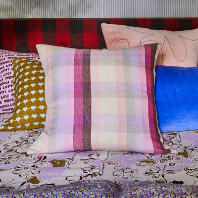 Fifer Linen Euro Pillowcase Set - Flamingo