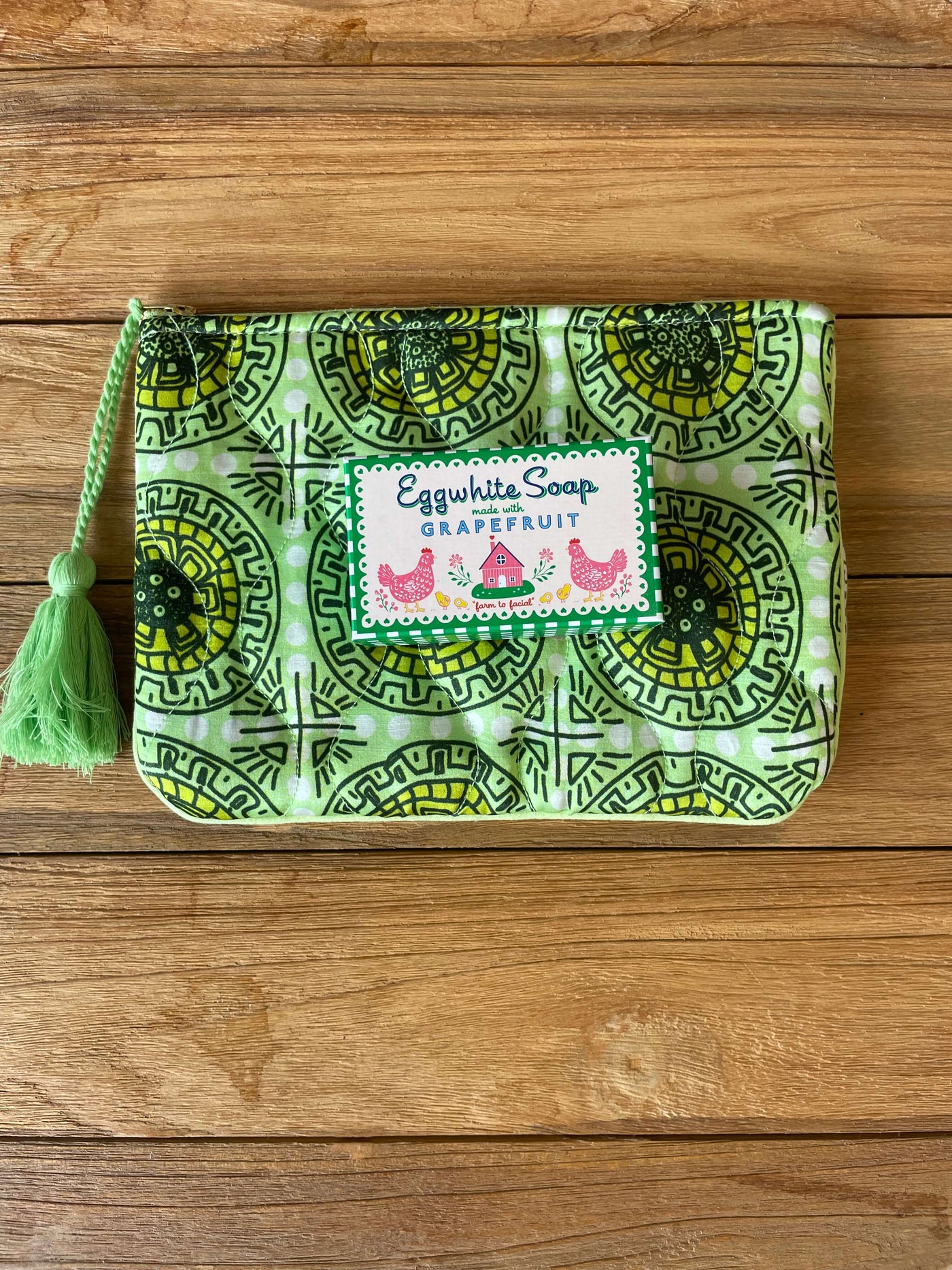 Gabrielle Pouch Key Lime + Eggwhite Soap