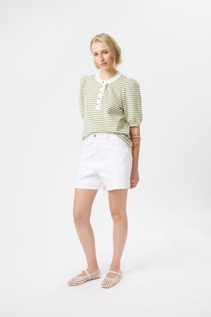 kireina-jacqueline-top-white-w-green-stripe