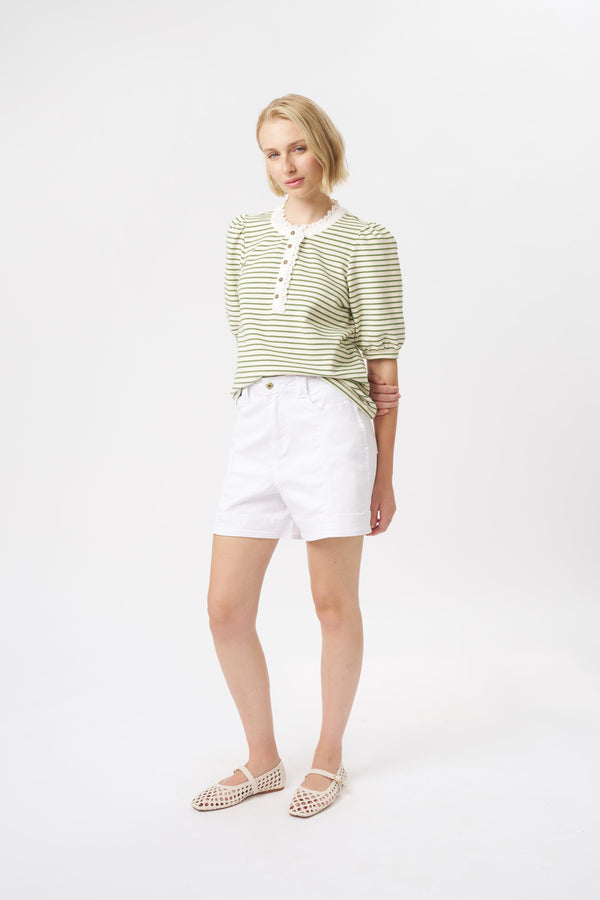 kireina-jacqueline-top-white-w-green-stripe