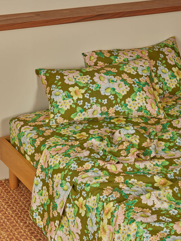 bonnie-neil-buttercup-olive-standard-pillowcases-set-of-2