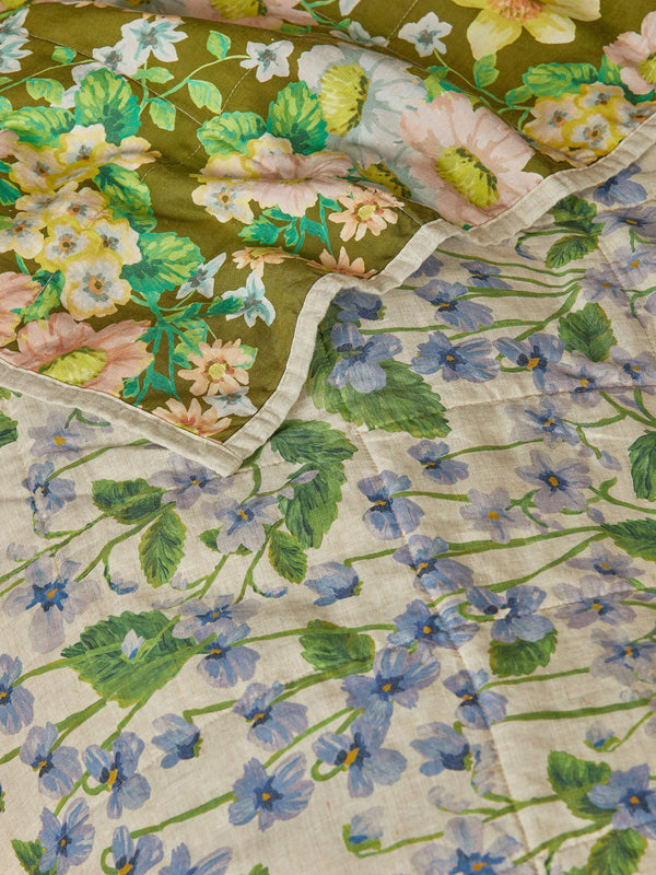 bonnie-neil-buttercup-olive-lilas-blue-quilted-throw