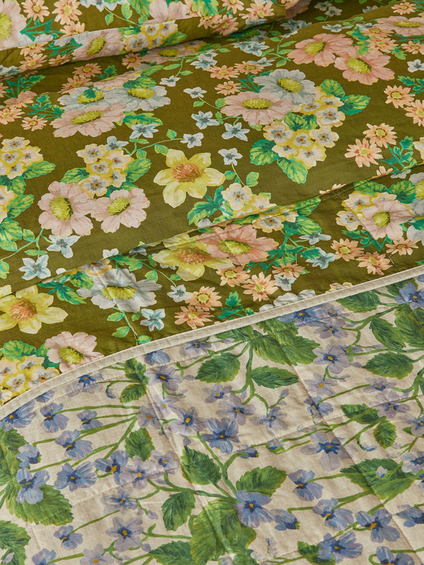 bonnie-neil-buttercup-olive-lilas-blue-quilted-throw