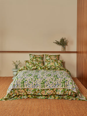 bonnie-neil-buttercup-olive-lilas-blue-quilted-throw