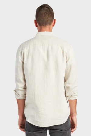 Hampton Long Sleeve Linen Shirt - Oatmeal