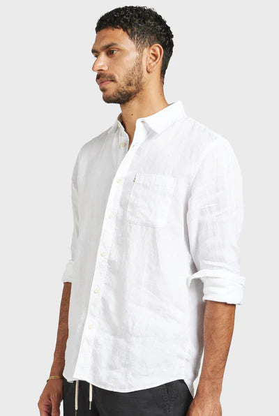Hampton Long Sleeve Shirt - White