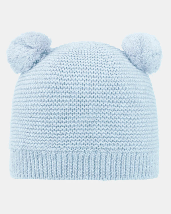 Organic Beanie Snowy - Bluebird