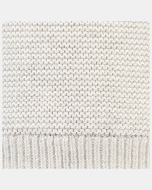 Beanie Snowy - Pebble fabric details