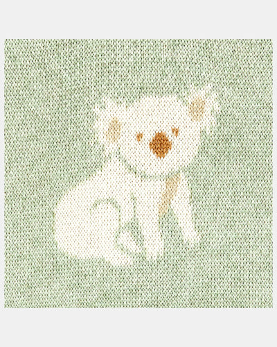 closer look to Organic Blanket Storytime - Koala design