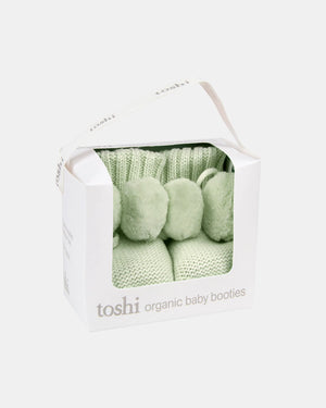 Organic Booties Marley - Matcha in the box