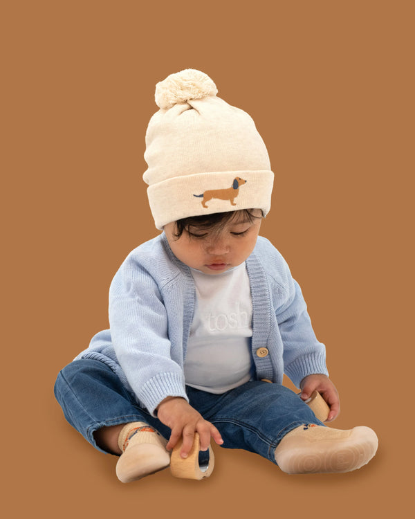 toddler wearing Organic Cardigan Remy